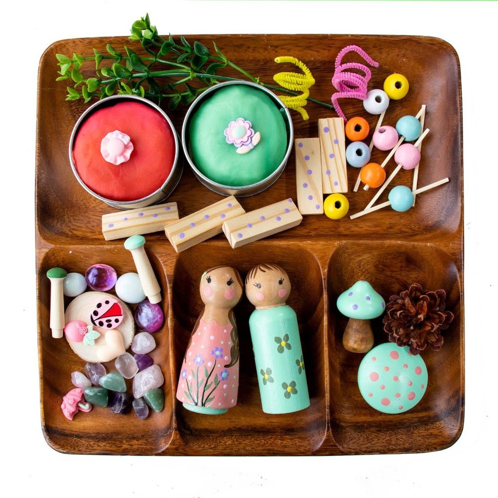 Wood Toys | Sensory kit | Open Ended Toys | Play Dough Kit | Playdoh | Kid Toys